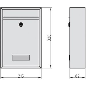 Produktbild für Briefkasten BASI BK 100M, weiß, aus Stahl