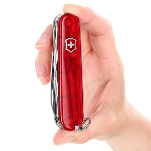 Produktbild für Taschenmesser Victorinox Climber, 1.3703.T, rot transparent