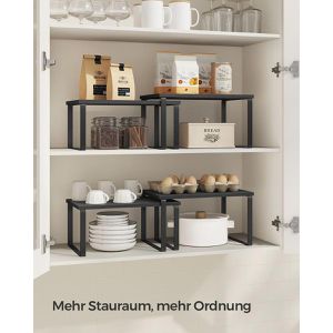Produktbild für Küchenregal Songmics KCS02B01, schwarz, 2er Set