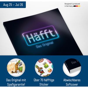Produktbild für Schülerkalender Häfft Original Neon Black, Schuljahr 2025/2026