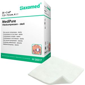 Produktbild für Vlieskompressen Saxomed MediPure, 4-lagig, steril