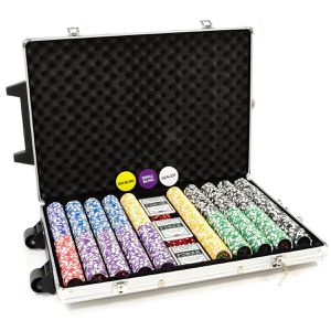 Pokerkoffer Nexos FP32523, Laser-Chips mit Wertaufdruck