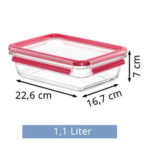 Produktbild für Frischhaltedose Emsa Clip&amp;Close N1040900, aus Glas