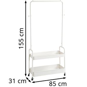 Produktbild für Garderobenständer Haku-Möbel Aalborg, weiß