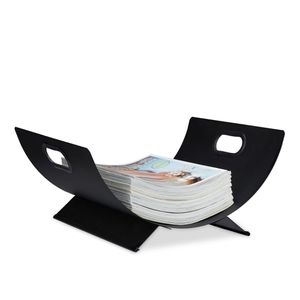 Produktbild für Kaminholzkorb Relaxdays 10034189, schwarz