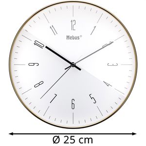 Produktbild für Wanduhr Mebus 18951, Kunststoff, analog, Quarzuhr