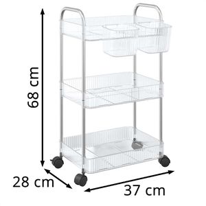 Produktbild für Küchenwagen vidaXL 4012378, transparent / silber