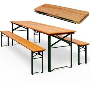 Produktbild für Bierzeltgarnitur CASARIA 100048, braun