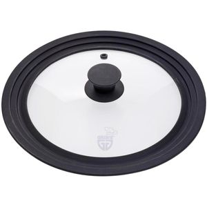Glasdeckel Gräwe DE024-028.C1, schwarz, 24/26/28cm