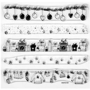 Produktbild für Motivstempel Rayher Clear Stamps Weihnachtsbordüren,Kunststoff