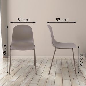 Produktbild für Gartenstuhl CLP Hardin, 324269, Kunststoff