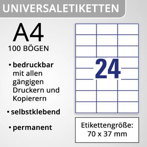 Produktbild für Universaletiketten Zweckform 3474, weiß