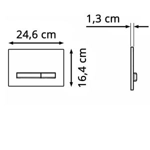 Produktbild für Betätigungsplatte Geberit Sigma50, Kunststoff &amp; Metall, für WC