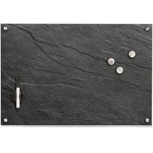 Glas-Magnettafel Zeller 11689 Memoboard Schiefer inkl. Zubehör