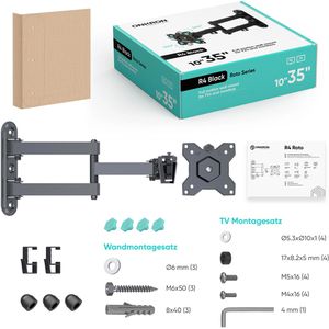 Produktbild für TV-Wandhalterung Onkron R4-B, bis 20 kg