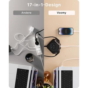Produktbild für Steckdosenwürfel Voomy Power S12, mit Schalter, schwarz