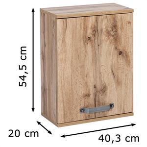 Produktbild für Bad-Hängeschrank Schildmeyer Milan 134884, eiche