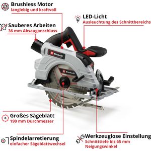 Produktbild für Handkreissäge Einhell-Professional TP-CS18/190 Li BL-Solo Akku