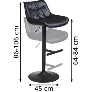 Produktbild für Barhocker Wohnling WL7.005, drehbar mit Lehne