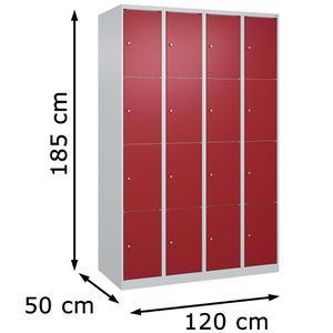 Produktbild für Schließfachschrank CP-Möbel Classic Plus, rot
