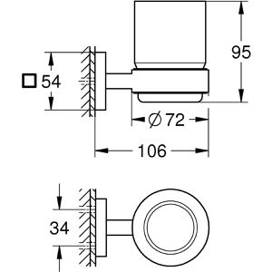 Produktbild für Zahnputzbecher GROHE Start Cube, 41097000
