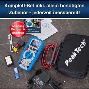 Produktbild für Multimeter PeakTech P 3440, digital, True RMS, App-fähig