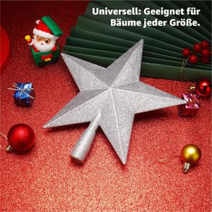 Produktbild für Christbaumspitze TK-Gruppe 98408, glitzernd, silber
