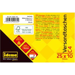 Produktbild für Versandtaschen Idena 10232, weiß, C4