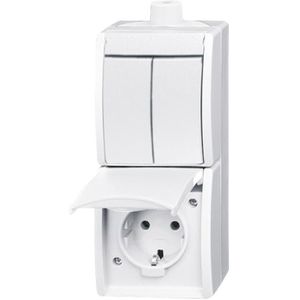 Steckdose Busch-Jaeger Ocean 2601/5/20EW-54-503, IP44, Aufputz