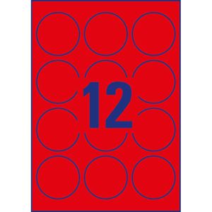 Produktbild für Universaletiketten Zweckform L7670R-25, neon-rot