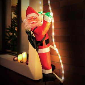 Produktbild für Weihnachtsfigur Monzana Weihnachtsmann auf Leiter