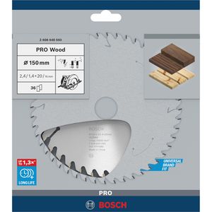 Produktbild für Kreissägeblatt Bosch PRO Wood, 2608640593