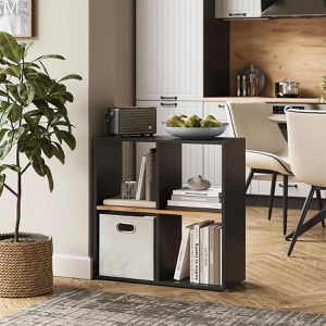 Produktbild für Bücherregal Vicco Tetra, anthrazit / eiche