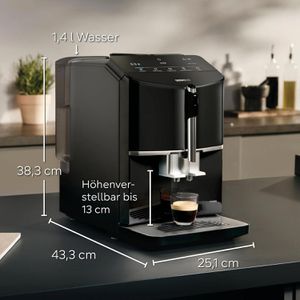 Produktbild für Kaffeevollautomat Siemens EQ.300, TF301E19, schwarz