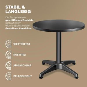 Produktbild für Stehtisch CASARIA schwarz Ø 60 cm