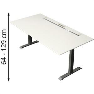 Produktbild für Schreibtisch Kerkmann Move boost 4 weiß/ anthrazit