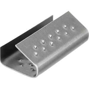 Produktbild von 400 Geriffelte Verschlusshülsen (verzinkt) Für 16 Mm Breites PP- Oder PET-Umreifungsband – Ideal Für Verpackung & Versand