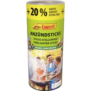Favorit Grillanzünder Anzündsticks 1257, ökologisch, Naturholz + Wachs, 100 Stück , 100 Stück