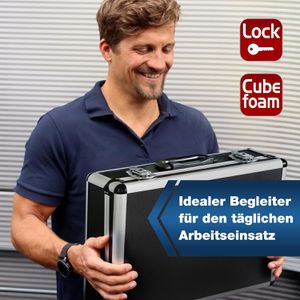 Produktbild für Transportkoffer PeakTech P 7305, abschließbar, aus Aluminium