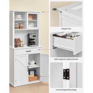 Produktbild für Küchenschrank Vasagle BBK363W21V2, weiß, (BxH) 80 x 180 cm
