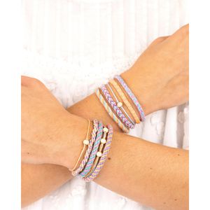 Produktbild für Bastelset Folia Kumihimo Bracelets, Pastell Rainbow