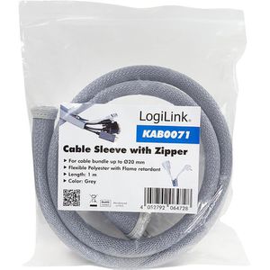 Produktbild für Kabelschlauch LogiLink KAB0071, grau