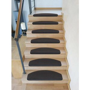 Produktbild für Stufenmatte Böttcher-AG Uni Velours, anthrazit, selbstklebend