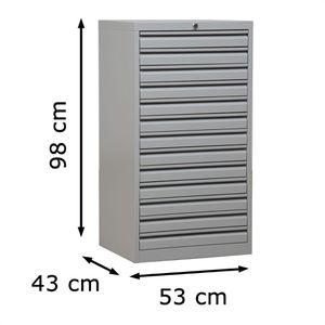 Produktbild für Schubladenschrank G-Office MDC/A3.13, aus Metall