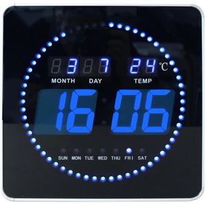 Produktbild für Wanduhr Unilux Flo LED, Aluminium, digital, Quarzuhr