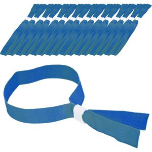 Böttcher-AG Einlassbänder stoffkb, aus Stoff, blau, mit Kunststoff-Verschluss, 100 Stück