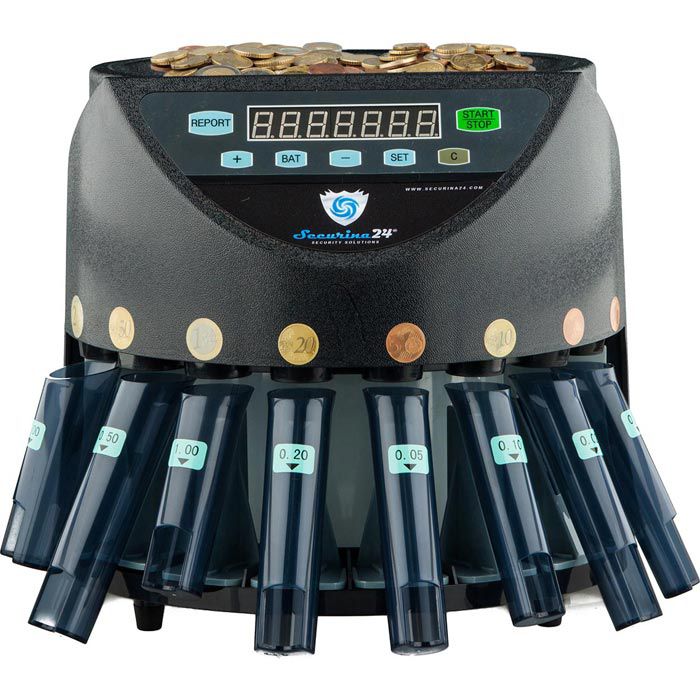 Securina24 Münzzähler SR-1200 mit Abhülsung, mit Sortierfunktion, 300 Stück / Minute – Böttcher AG