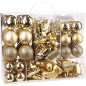 Produktbild für Weihnachtskugeln BRUBAKER 807703, gold