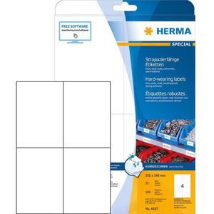 Folienetiketten Herma 4697, weiß matt