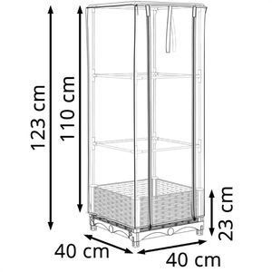 Produktbild für Hochbeet vidaXL 4015823, aus Kunststoff und Eisen